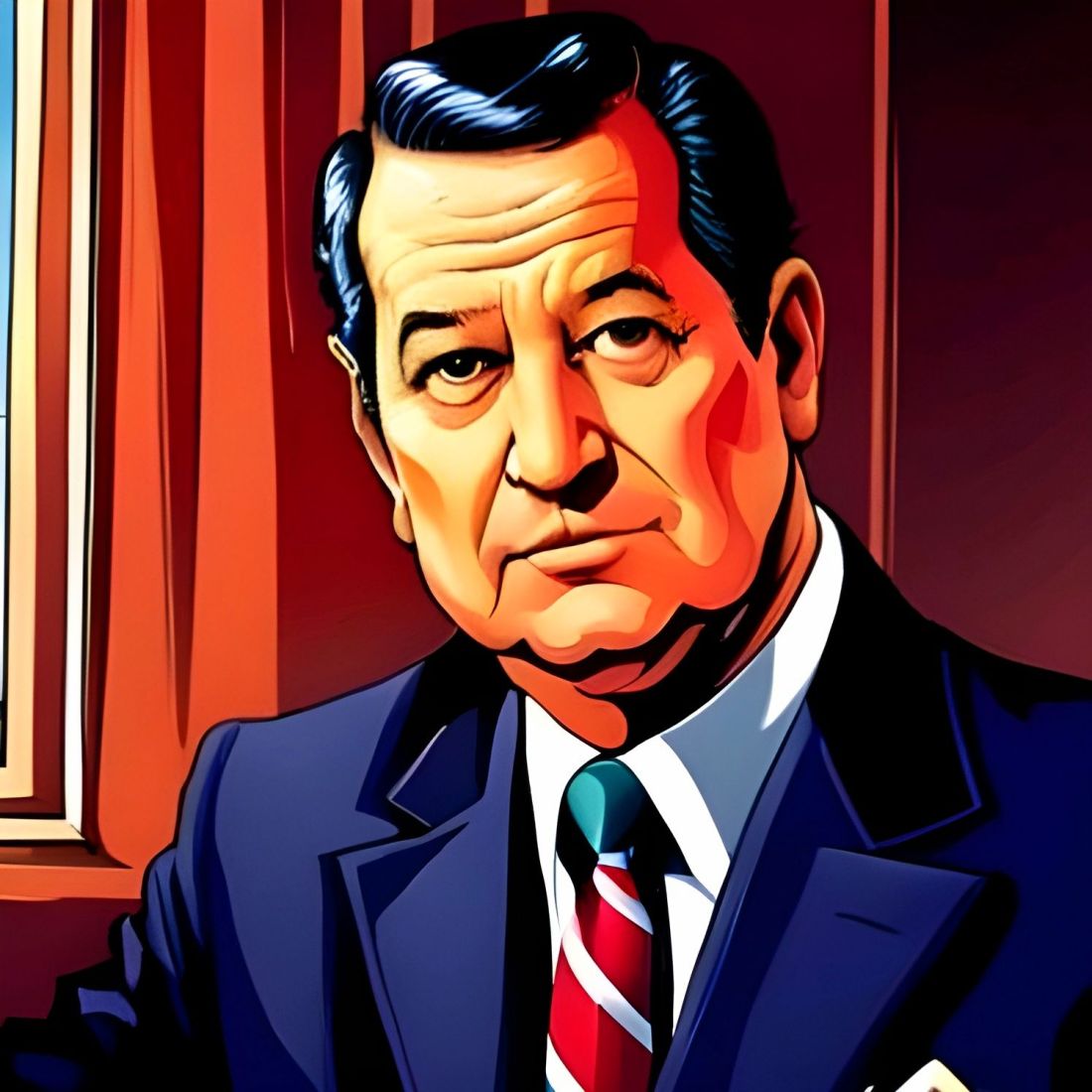 Some old comic book image of some kind of cunt