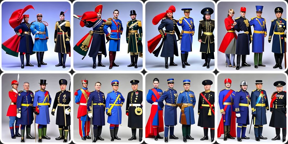 Lots of men with inferiority complexes pose in imperial garb while a socialist photographer is forced at gun point to snap them